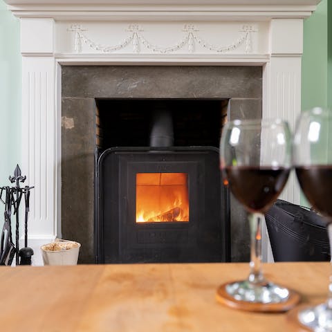 Pour yourself a hard-earned glass of red to enjoy by the fireside