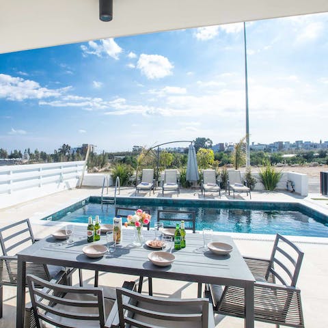 Light the barbecue and gather for magical evenings on the terrace