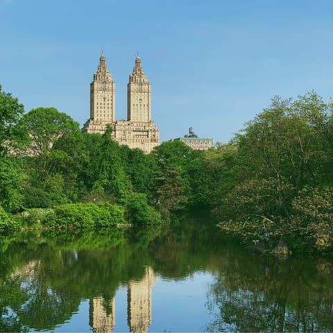Take a stroll through Central Park, an eighteen-minute walk away