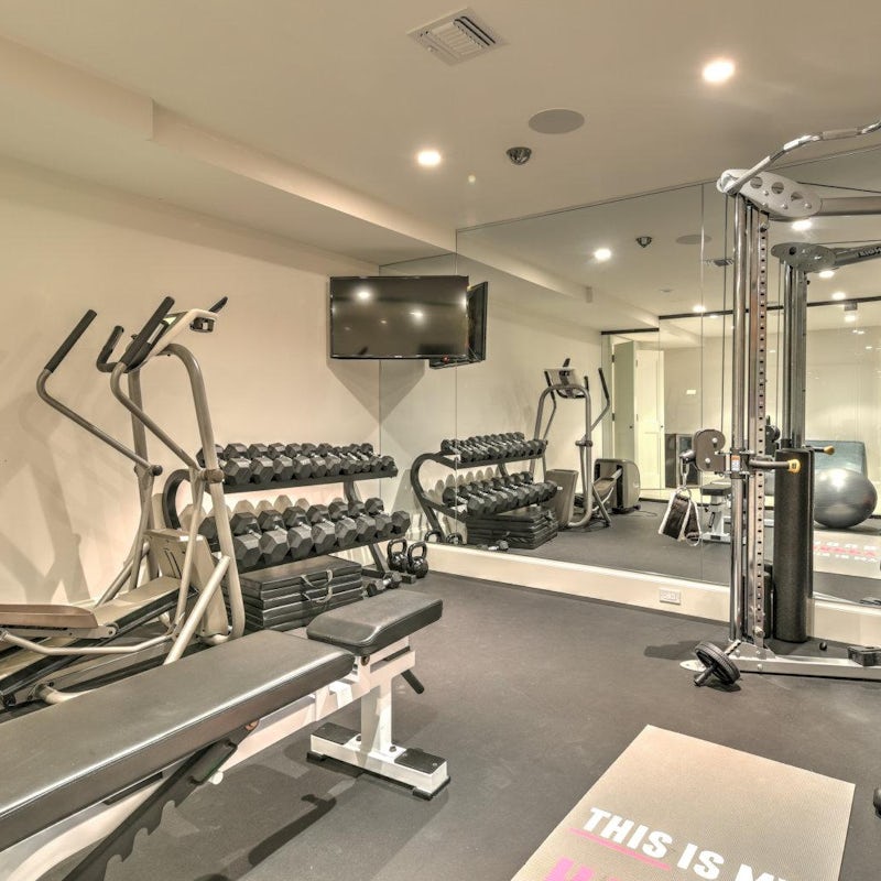 Get a workout in – the home gym has everything you need
