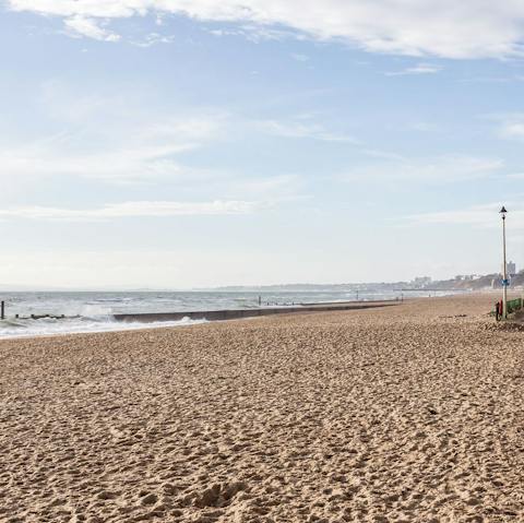 Feel the sand between your toes on Southbourne Beach, a two-minute walk away 