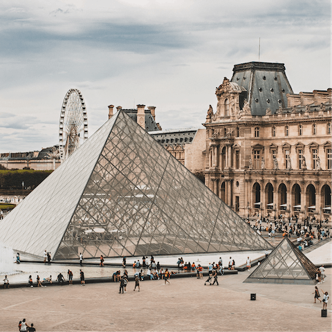Take a look at world-famous art in the Louvre, just fifteen minutes away