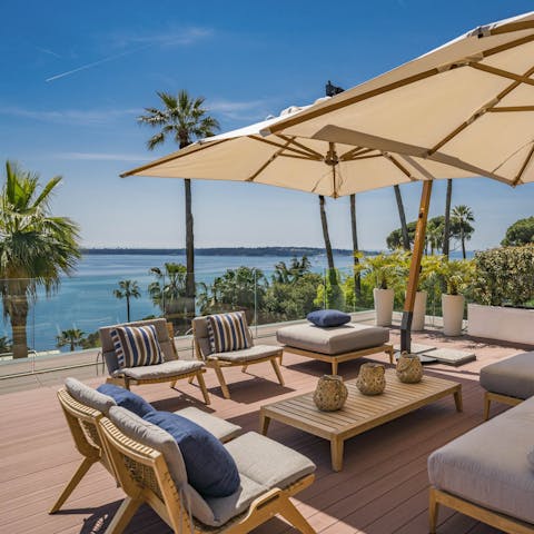 Enjoy sea views from the terrace