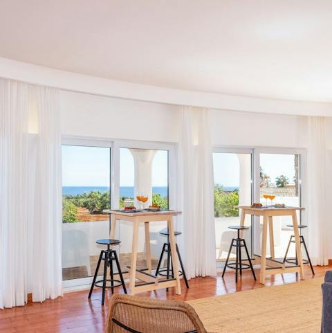 Take in views of the Atlantic Ocean with a glass of Portuguese wine in hand