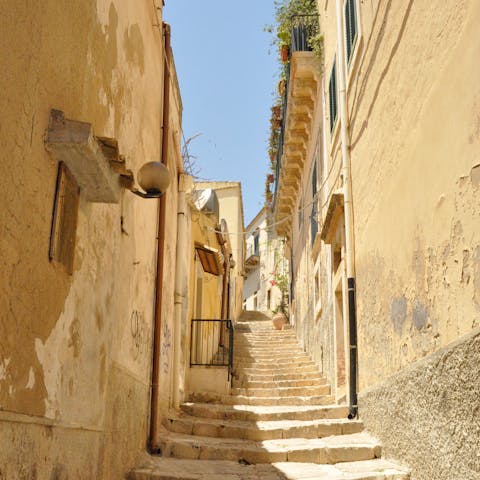 Get lost exploring Noto's lovely limestone streets