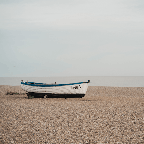 Grab your beach towel and take the fifteen-minute drive to Aldeburgh for fish and chips and bracing dips in the North Sea