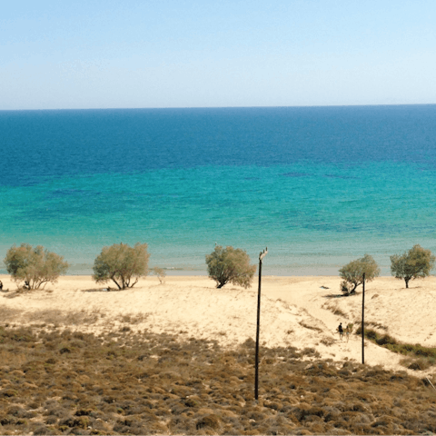 Spend a wonderful day at Panormos Beach – it's just 2km away