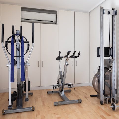 Keep up your workout routine and stay active in the home gym