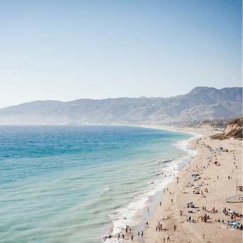 Stay a short drive from Malibu's iconic 27-mile stretch of surf and sand