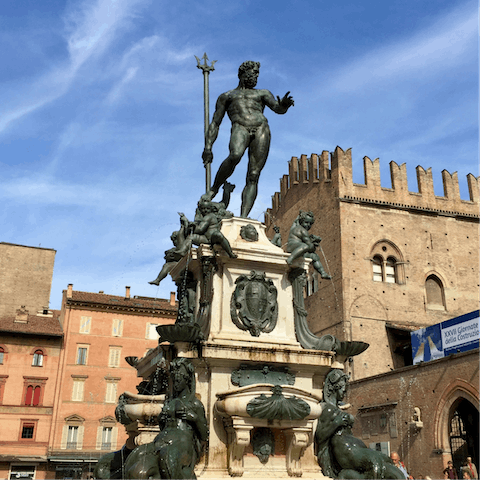 Soak up the city's rich history –⁠ starting at the Fontana del Nettuni, just an eight-minute walk away