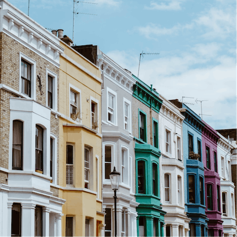 Explore the charming and colourful streets of West London