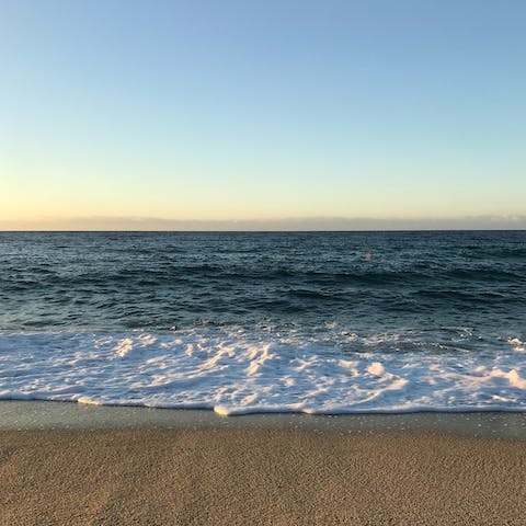 Stroll down to the beach – you’re just two minutes away from the Ionian Sea
