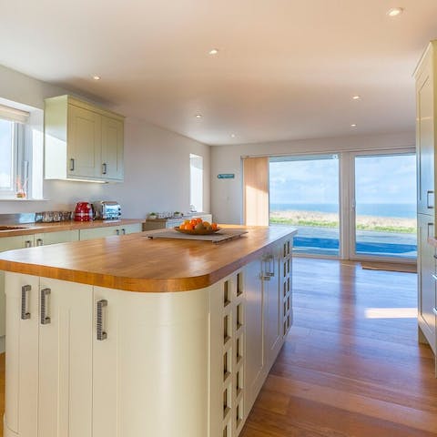 Admire Atlantic Ocean views while you cook up a feast in the kitchen