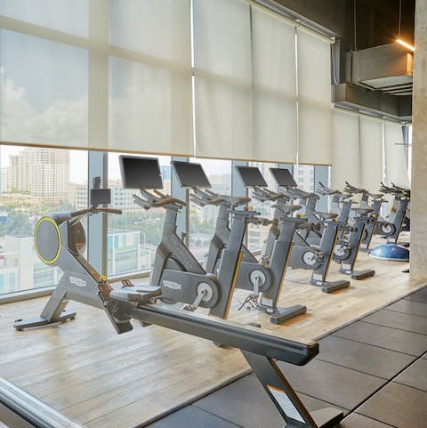 Start your day with an invigorating workout in the fitness room