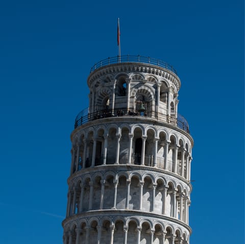 Visit the world-famous, Leaning Tower of Pisa, just a four–minute drive away