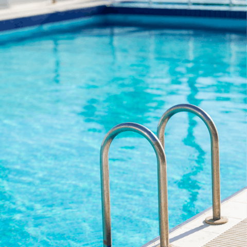 Go for a dip in the refreshing communal pool