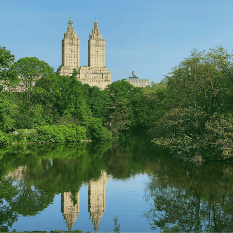 Take a ten-minute stroll to the gates of leafy Central Park