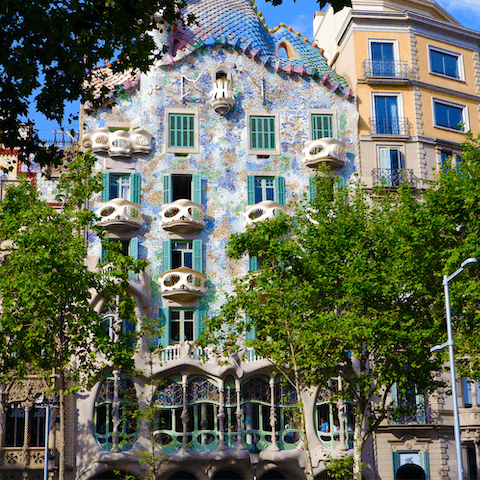 Marvel at Gaudi's masterpieces, within walking distance of the hotel