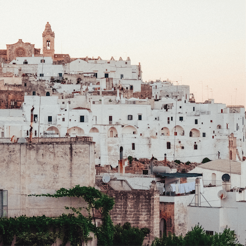 Stay in the historic centre of Ostuni, within walking distance of its shops and restaurants