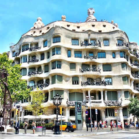 Make the fifteen-minute walk to Passeig de Gracia, lined with Gaudi's architecture