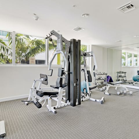 Work up a sweat in the on-site gym