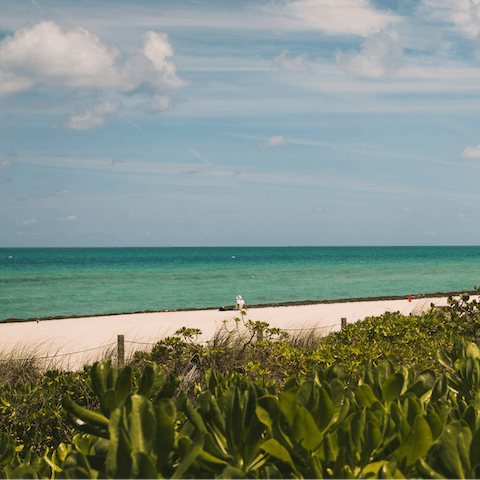 Bask on the white sands of nearby laid-back North Beach