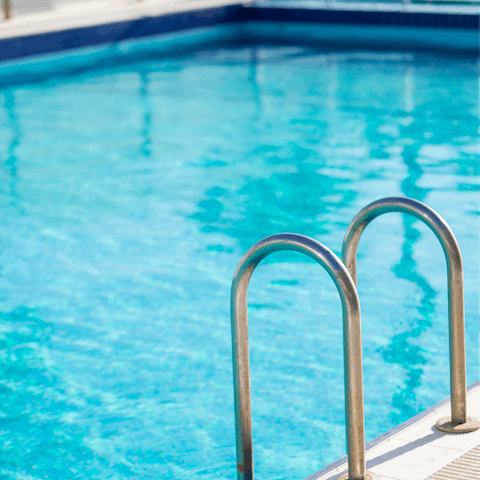 Cool off on warm afternoons with a swim in the communal pool