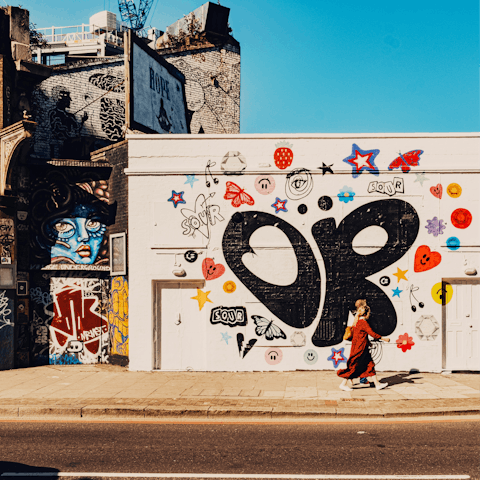 Discover some of Shoreditch's vibrant street art – on your doorstep