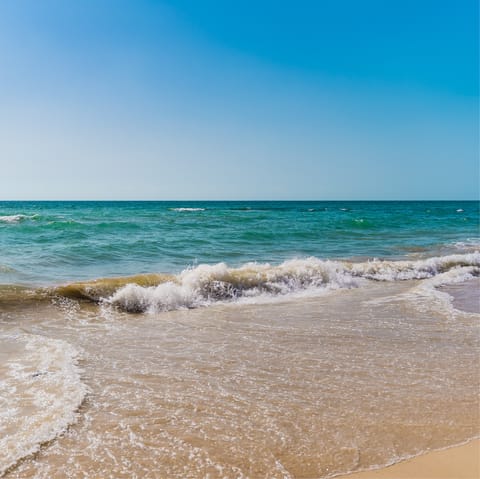 Wake up and dive into the refreshing waters off Netanya Beach, a few moments away