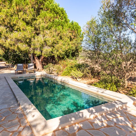 Start the day with a dip in the private pool before sitting down to breakfast