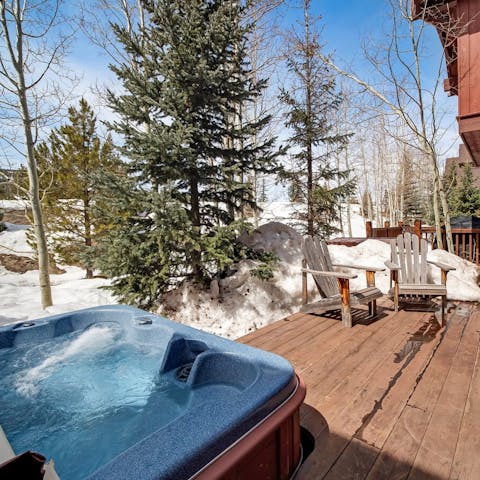 Chill out and warm up in your private hot tub