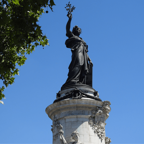 Soak up the history of Place de la République – it's a short walk away