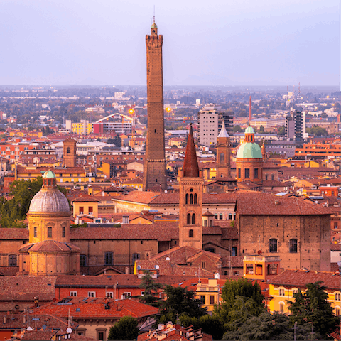 Wander through the charming streets of Bologna