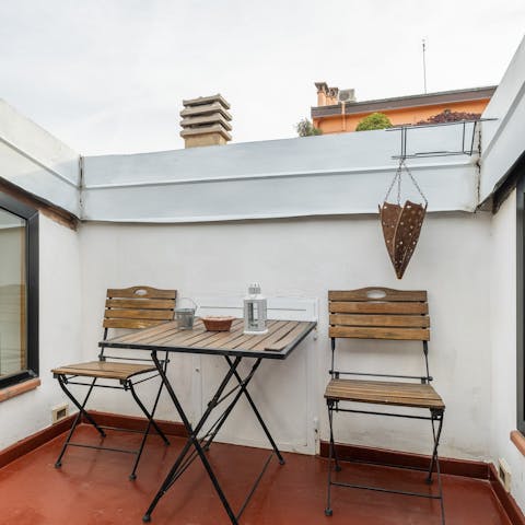 Chill on the terrace with a cappuccino