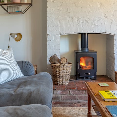 Light up the log burner on chilly evenings and snuggle up