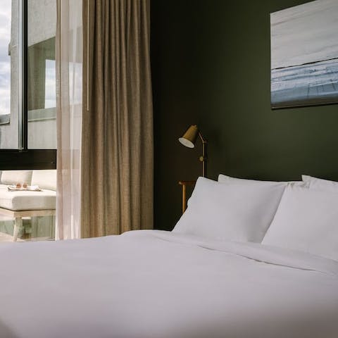 Get a good night's sleep in the comfy bed