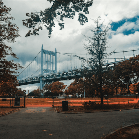 Take a stroll through Astoria Park, a ten-minute drive away