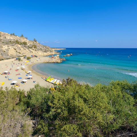 Walk to the beach right on your doorstep and spend sun-drenched days in sand and surf