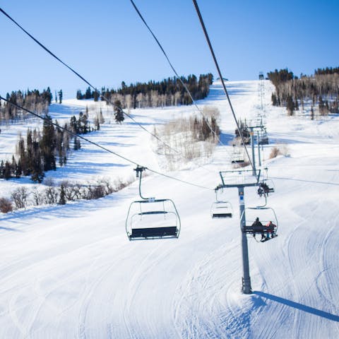 Stay within easy walking distance of Gondola One up to Vail Ski Resort