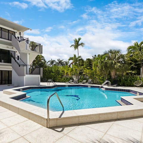 Soak up some Floridian rays at the communal pool 