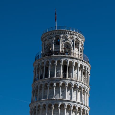 See Pisa's famous leaning landmark, forty minutes' drive away