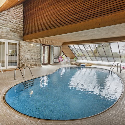 Swim a few laps in this in this shared, indoor pool