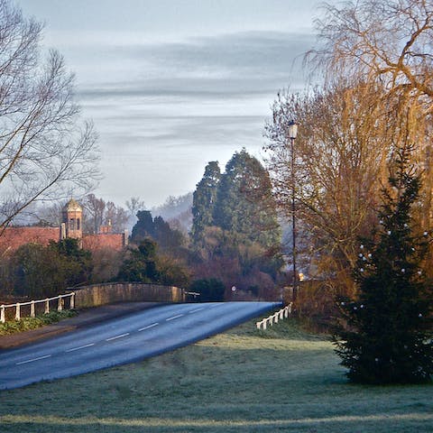 Drive over to the quaint village of Long Melford in just over fifteen minutes and see its medieval church