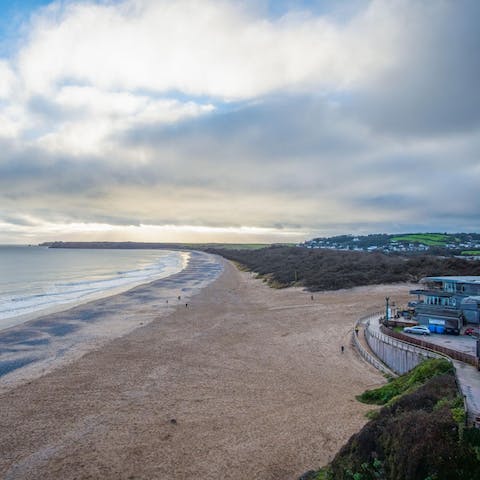 Take the short stroll to Tenby's South Beach and enjoy the sand beneath your feet