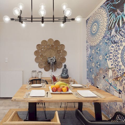 Dine in the funky, sociable living spaces of this home