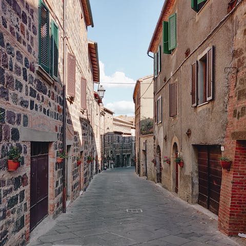Explore the village of Radicofani and its medieval fortress, a fifteen-minute drive away