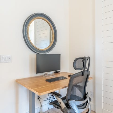 Work from home in one of the multiple office spaces