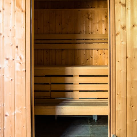 Sweat out your stresses in the sauna