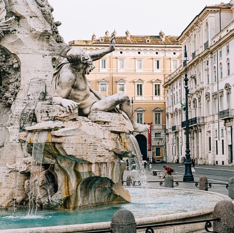 Stroll to nearby Piazza Navona for a spot of people-watching