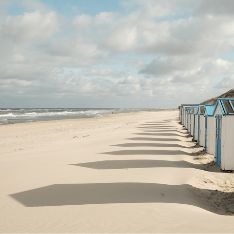 Spend days on the stunning beach – a twenty-minute walk away